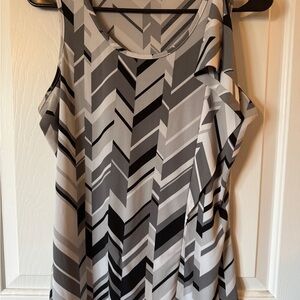 Worthington Monochrome Sleeveless Blouse